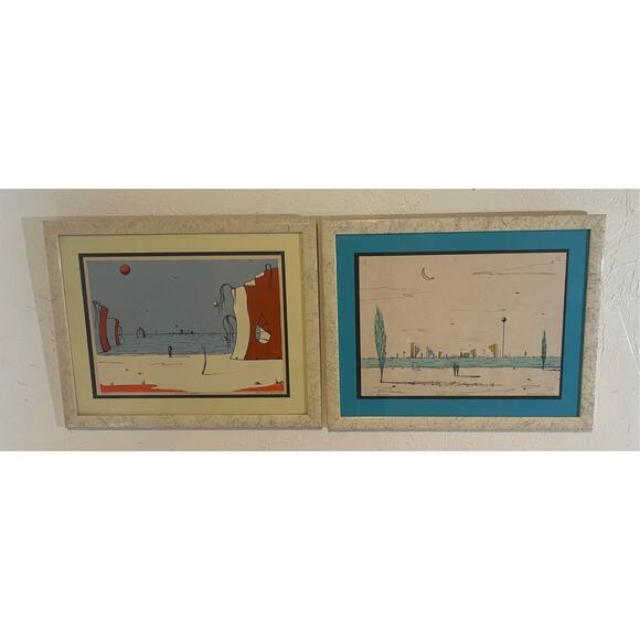 other Other - in Kenneth Stantin Fantastic Pair of Seriographs Signed / Numbered 1974